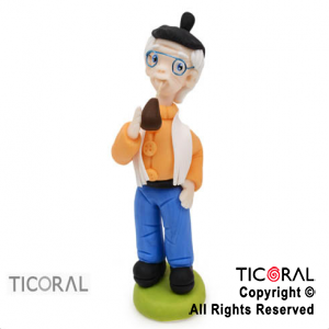 ADORNO ABUELO CON MATE A. PORCELANA FRIA x 1
